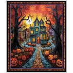 Minky Creepin it Real Haunted House Panel 30384 Quilting Treasures